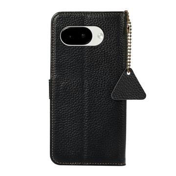 Google Pixel 10a Pung læder cover med RFID - sort