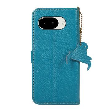 Google Pixel 10a Pung læder cover med RFID - blå