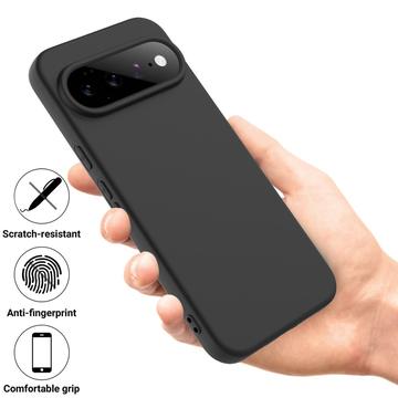 Google Pixel 11 Flydende silikone cover med håndrem - sort
