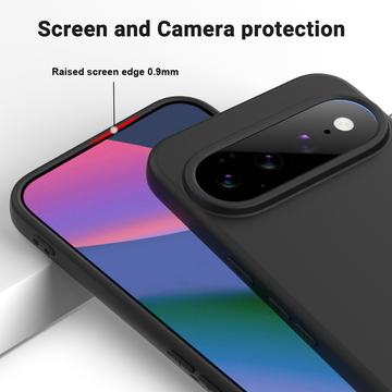 Google Pixel 11 Flydende silikone cover med håndrem - sort