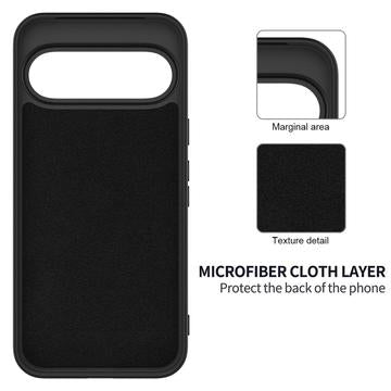 Google Pixel 11 Flydende silikone cover med håndrem - sort