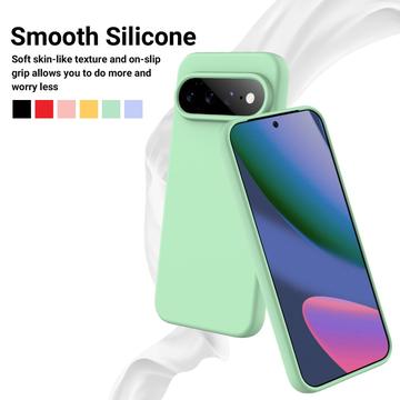 Google Pixel 11 Flydende silikone cover med håndrem - grøn