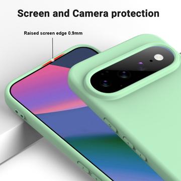 Google Pixel 11 Flydende silikone cover med håndrem - grøn