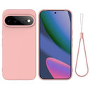 Google Pixel 11 Flydende silikone cover med håndrem - Pink