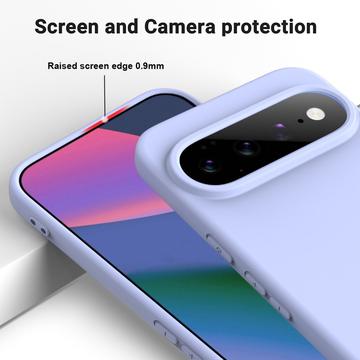 Google Pixel 11 Flydende silikone cover med håndrem - Lilla