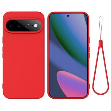 Google Pixel 11 Flydende silikone cover med håndrem - rød