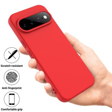 Google Pixel 11 Flydende silikone cover med håndrem - rød