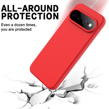 Google Pixel 11 Flydende silikone cover med håndrem - rød