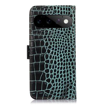Google Pixel 11 Pro Crocodile Series Læderpung med RFID - Grøn