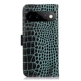 Google Pixel 11 Pro Crocodile Series Læderpung med RFID - Grøn