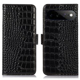 Google Pixel 11 Pro XL Crocodile Series Læderpung med RFID - Sort
