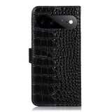 Google Pixel 11 Pro XL Crocodile Series Læderpung med RFID - Sort
