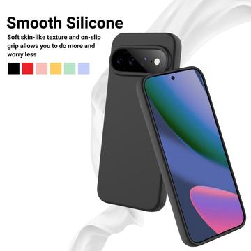 Google Pixel 11 Pro XL Flydende silikone cover med håndrem - sort