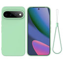 Google Pixel 11 Pro XL Flydende silikone cover med håndrem - grøn
