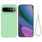 Google Pixel 11 Pro XL Flydende silikone cover med håndrem - grøn
