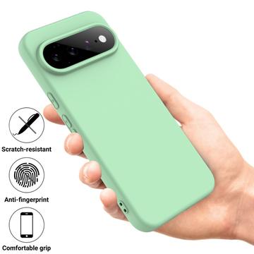 Google Pixel 11 Pro XL Flydende silikone cover med håndrem - grøn