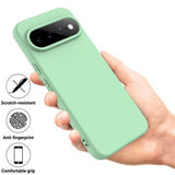 Google Pixel 11 Pro XL Flydende silikone cover med håndrem - grøn