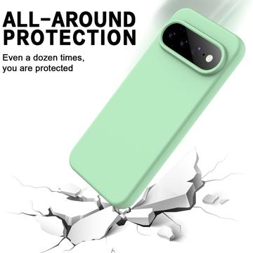 Google Pixel 11 Pro XL Flydende silikone cover med håndrem - grøn