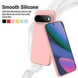 Google Pixel 11 Pro XL Flydende silikone cover med håndrem - Pink
