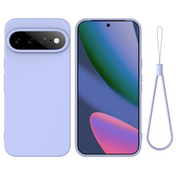 Google Pixel 11 Pro XL Flydende silikone cover med håndrem - Lilla
