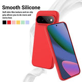 Google Pixel 11 Pro XL Flydende silikone cover med håndrem - rød