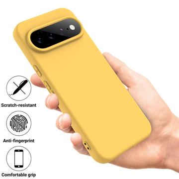 Google Pixel 11 Pro XL Flydende silikone cover med håndrem - gul