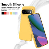 Google Pixel 11 Pro XL Flydende silikone cover med håndrem - gul