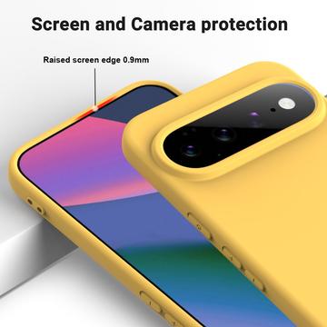 Google Pixel 11 Pro XL Flydende silikone cover med håndrem - gul