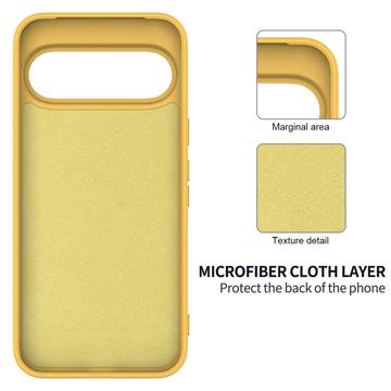 Google Pixel 11 Pro XL Flydende silikone cover med håndrem - gul