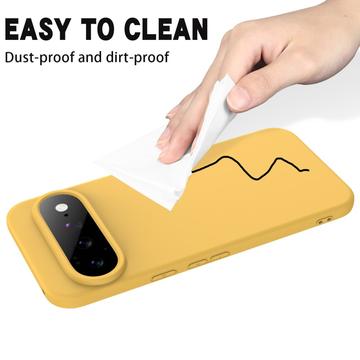 Google Pixel 11 Pro XL Flydende silikone cover med håndrem - gul