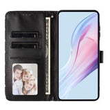 Google Pixel 11 Pro XL Pung Etui med Prikket Mønster - Sort