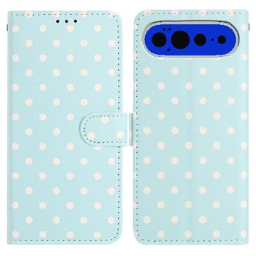 Google Pixel 11 Pro XL Pung Etui med Prikket Mønster - Blå