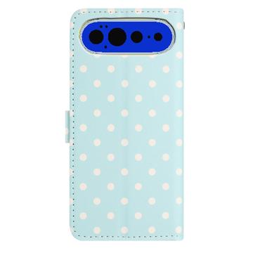 Google Pixel 11 Pro XL Pung Etui med Prikket Mønster - Blå