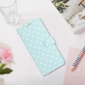 Google Pixel 11 Pro XL Pung Etui med Prikket Mønster - Blå