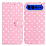 Google Pixel 11 Pro XL Pung Etui med Prikket Mønster - Pink
