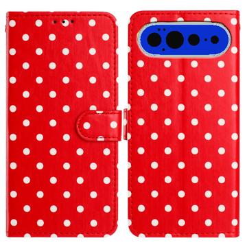 Google Pixel 11 Pro XL Pung Etui med Prikket Mønster - Rød