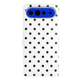 Google Pixel 11 Pro XL Pung Etui med Prikket Mønster - Hvid