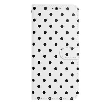 Google Pixel 11 Pro XL Pung Etui med Prikket Mønster - Hvid