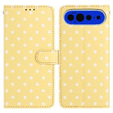 Google Pixel 11 Pro XL Pung Etui med Prikket Mønster - Gul