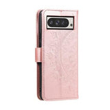 Google Pixel 11 Pro XL Mandala Etui med Pung med håndledsrem - lyserød