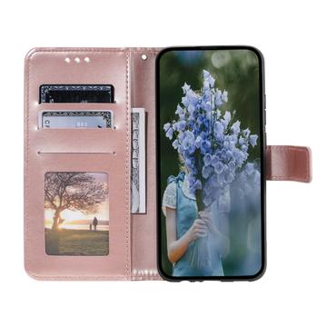 Google Pixel 11 Mandala Etui med Pung med håndledsrem - lyserød