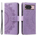 Google Pixel 11 Mandala Etui med Pung med håndledsrem - Lilla