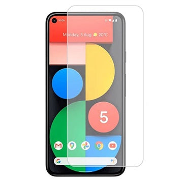 Google Pixel 5 Skærmbeskyttelse Hærdet Glas - 9H - Gennemsigtig
