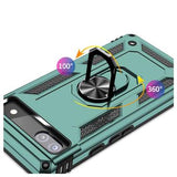 Google Pixel 6a Hybrid Cover med Metal Stativ - Grøn