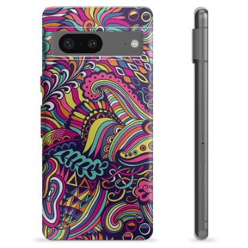 Google Pixel 7 TPU Cover - Abstrakte Blomster