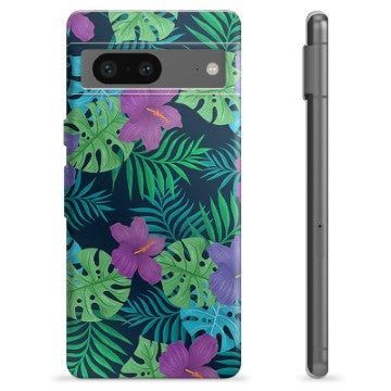 Google Pixel 7 TPU Cover - Tropiske Blomster