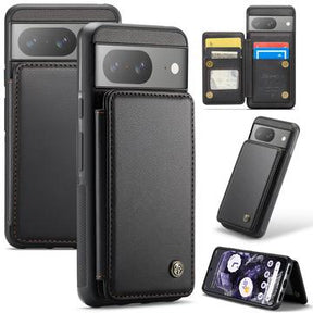Google Pixel 8 Caseme C22-etui RFID-kortpung - Sort