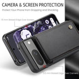 Google Pixel 8 Caseme C22-etui RFID-kortpung - Sort