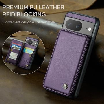 Google Pixel 8 Caseme C22-etui RFID-kortpung - lilla