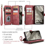Google Pixel 8 Caseme C30 Multifunktionel Pung - Rød